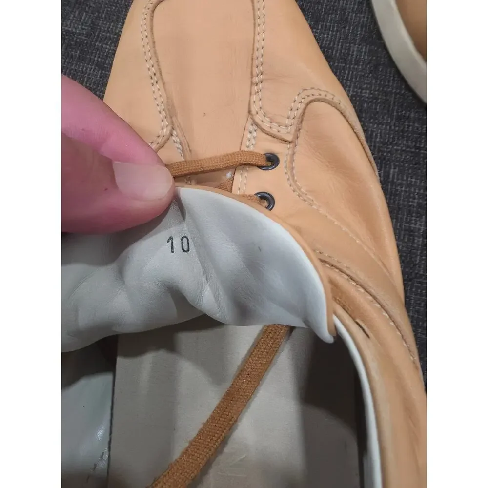 Hogan Interactive Tan Leather Sneakers Men's UK 10 US 11 Low Top Made in Italy